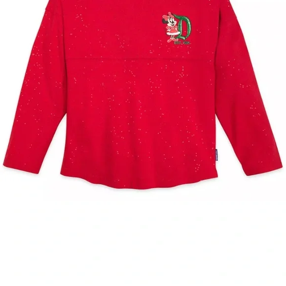 🎄Disneyland Spirit Jersey Red Sparkle Christmas Youth XL - Picture 6 of 8